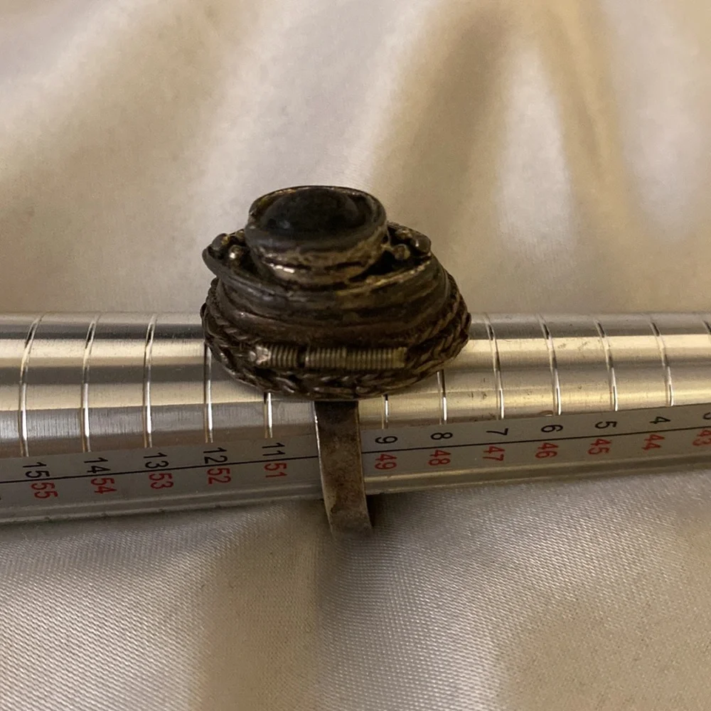 Vintage sterling silver poison ring - Picture 6 of 12